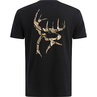 Men's Legendary Whitetails Buck Commander Camo Filled Buck Short Sleeve T-Shirt