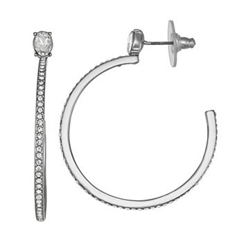 Simply Vera Vera Wang Gold Tone Simulated Stone Hoop Earrings