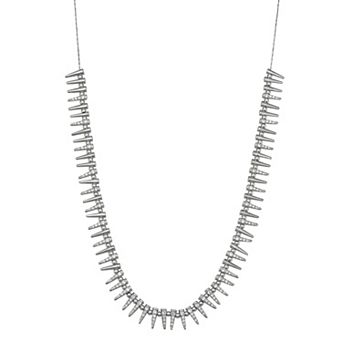 Simply Vera Vera Wang Silver Tone Spike Collar Necklace