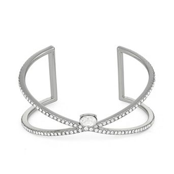 Simply Vera Vera Wang Silver Tone Cross Cuff Bracelet