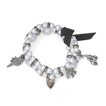 Simply Vera Vera Wang Gunmetal Tone 3 pc Stretch Bracelet Set