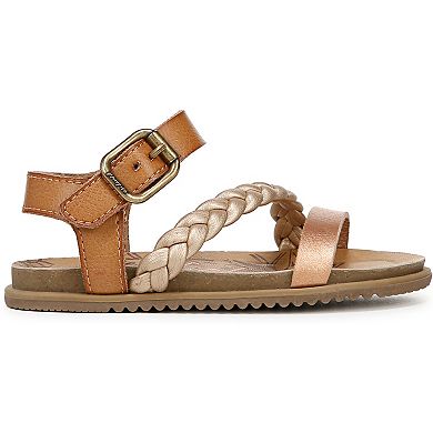 Blowfish Malibu Mylo-T Girls Faux Leather Braided Strap Sandals