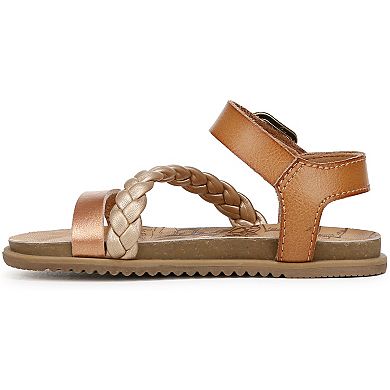 Blowfish Malibu Mylo-T Girls Faux Leather Braided Strap Sandals