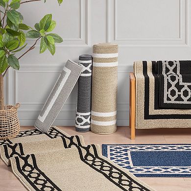Jean Pierre All Loop Christine Border Area Rug
