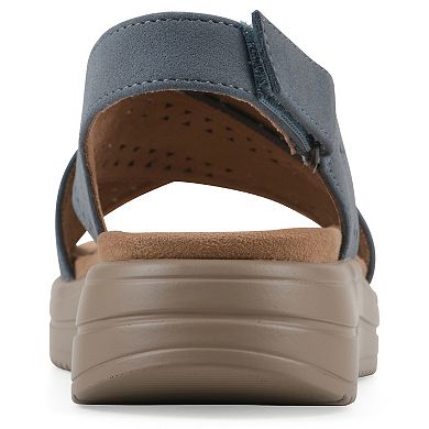 Cliffs by White Mountain Haniya Women’s Flatform Wedge Slingback Sandals
