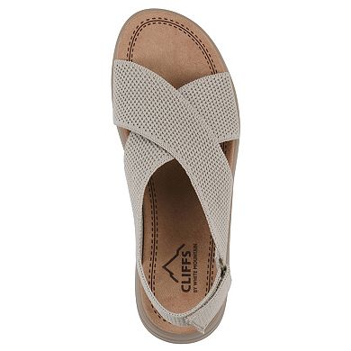 Cliffs by White Mountain Harleen Women's Flatform Slingback Sandals