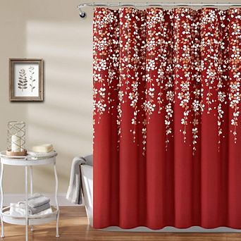 Elegant Floral Design Shower Curtain