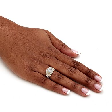 PalmBeach Jewelry 2.37 TCW Cubic Zirconia 2-Piece Jacket Bridal Set