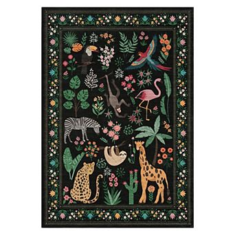 Washable Animal Area Rugs, Soft Non Slip Modern Forest Jungel Runners Carpet Indoor Outdoor