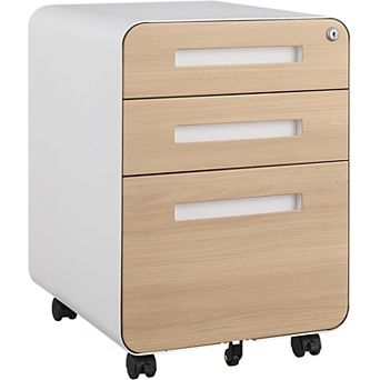 3 Drawer Mobile File Cabinet with Lock, Under Desk Metal Filing Cabinet for Home Office