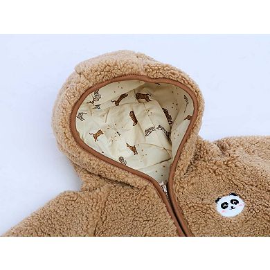 MyKids-USA Unisex Plush Hoodie Coat Outfit Wearing