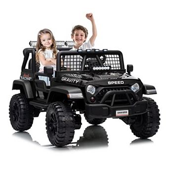 24V 2 Seater Kids Ride on Car 4WD Electric Remote Control Spring Suspension LED Music Ages 3-8