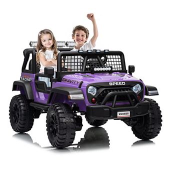 24V 2 Seater Kids Ride on Car 4WD Electric Remote Control Spring Suspension LED Music Ages 3-8
