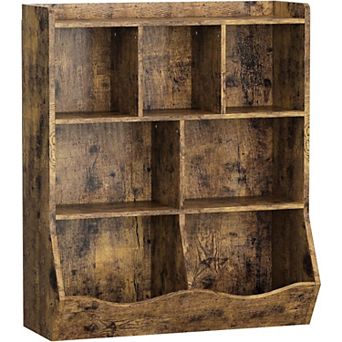 3 tier Kids' Bookcase & Toy Storage Cabinet with Cubby Shelves for Bedroom or Playroom