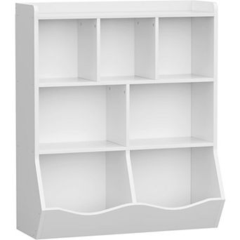 3 tier Kids' Bookcase & Toy Storage Cabinet with Cubby Shelves for Bedroom or Playroom