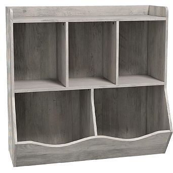 Kids' Toy & Book Storage Organizer with Multi-Shelf, Cabinet & Rounded Corners