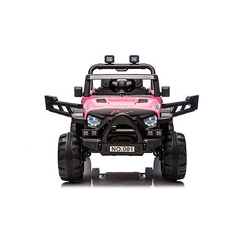 12V Kids Ride On Truck Remote Control Bluetooth Music LED 4.1MPH 3 Speeds Ages 3-8