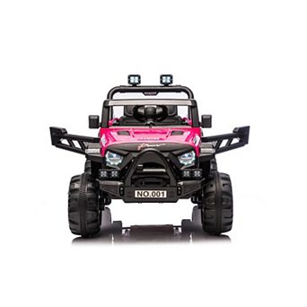 12V Kids Ride On Truck Remote Control Bluetooth Music LED 4.1MPH 3 Speeds Ages 3-8