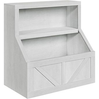 Kids' Wooden Bookcase & Toy Organizer with Large Cubbies for Playroom, Bedroom, or School