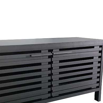 115" Modern Black Modular TV Stand with Storage Fits TVs up to 120"