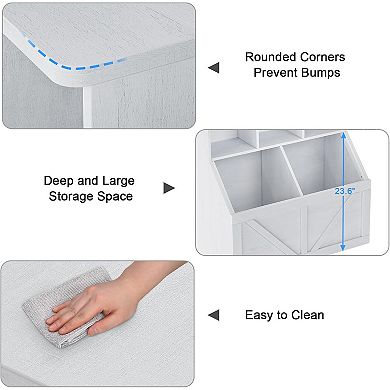 5-Compartment Kids' Toy & Book Storage Organizer for Playroom, Nursery, Bedroom