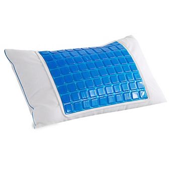 Cooling Gel Pillow Insert Breathable Non-Slip Mesh Backing, Attachment Straps, Refrigerator Safe