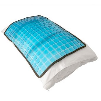 Cooling Gel Pillow Pad with Freezer Safe Cells & Elastic Straps, Breathable Mesh 23.5x15 Inch