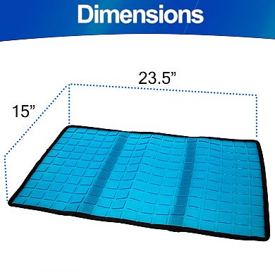 Cooling Gel Pillow Pad with Freezer Safe Cells & Elastic Straps, Breathable Mesh 23.5x15 Inch
