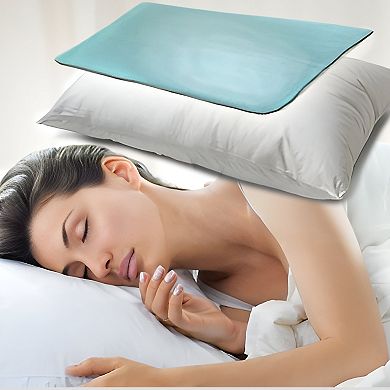 Cooling Gel Pad Insert for Pillowcases Refrigerator Safe Non-Leaking Gel, Hot Flash Relief 15"x11"