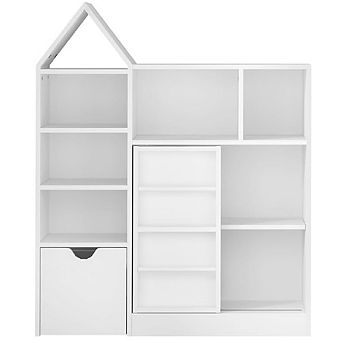 43.7" Kids' Toy Storage & Bookshelf Unit with Drawers & Cubbies for Home or Classroom