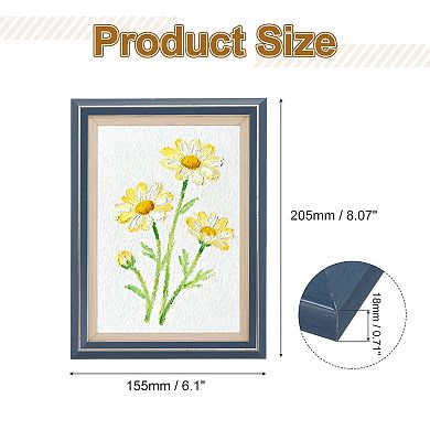 Rectangle Photo Frame, 8.1x6.2 Inch Resin Photo Frame Tabletop Display for Decor