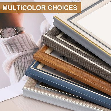 Rectangle Photo Frame, 7.8"x5.9"x0.87" Resin Photo Frame Tabletop Display for Decor, Textured White