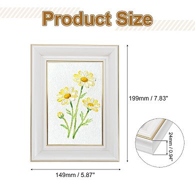 Rectangle Photo Frame, 7.8"x5.9"x0.94" Resin Photo Frame Tabletop Display for Decor