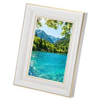 Rectangle Photo Frame, 7.8"x5.9"x0.94" Resin Photo Frame Tabletop Display for Decor
