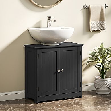 kleankin Pedestal Sink Storage Cabinet, Sink Bathroom Cabinet,