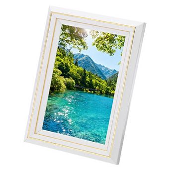 Rectangle Photo Frame, 7.1x5.2 Inch Resin Photo Frame Tabletop Display for Decor