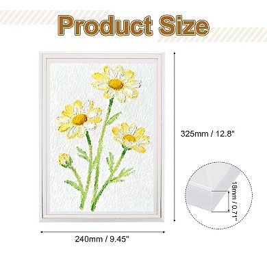 Rectangle Photo Frame, 12.8x9.5 Inch Resin Photo Frame Tabletop Display for Decor, Pearl White