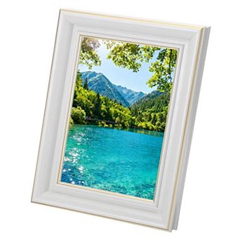 Rectangle Photo Frame, 8.9"x6.9"x0.87" Resin Photo Frame Tabletop Display for Decor