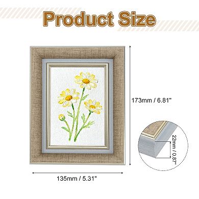 Rectangle Photo Frame, 6.9x5.4 Inch Resin Photo Frame Tabletop Display for Decor