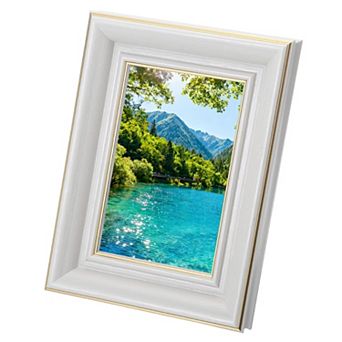 Rectangle Photo Frame, 6.9x5.4 Inch Resin Photo Frame Tabletop Display for Decor