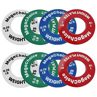 Weightlifting Fractional Plates Set-0.25 LB x2,0.5 LB x2 ,0.75 LB x2,1 LB x2