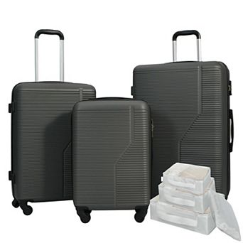 7 pc Lightweight Luggage Set with Spinner Wheels and TSA Lock