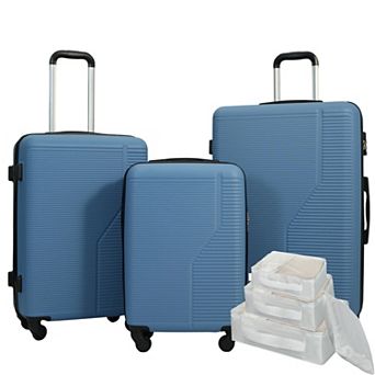 7 pc Lightweight Luggage Set with Spinner Wheels and TSA Lock