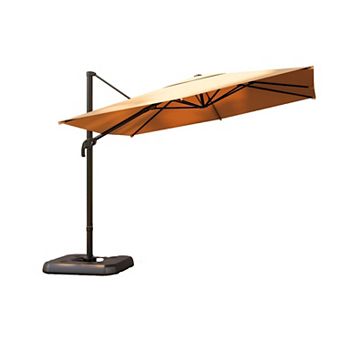 Decksplore 9 Feet /10Feet Cantilever Umbrella Aluminum Offset Umbrella with 360-degree Rotation