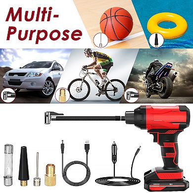 150PSI Cordless Tire Inflator Rechargeable Portable Air Compressor