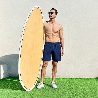 Men's Quick Dry Athletic Shorts Elastic Waist Drawstring Pockets Sports Shorts