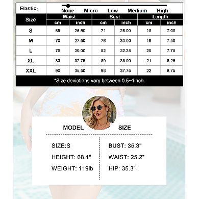 Women's Print Two Piece Swimsuit Summer Casual Off Shoulder Ruffle Skirt Bathing Suit Bikini Set