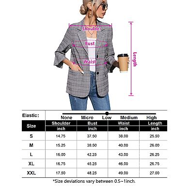 Women's Flutter Sleeve Blazer 3/4 Length Ruffle Sleeve Jacket with Pockets