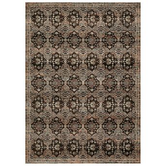 Area Rug Washable Non-Slip Persian Vintage Floral Foldable Soft Indoor Carpet Floor Mat Living Room