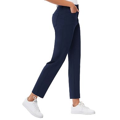 Women's Golf Utility Long Pants Summer Fall Casual Slim Fit Stretch Work Athletic Trousers Pockets